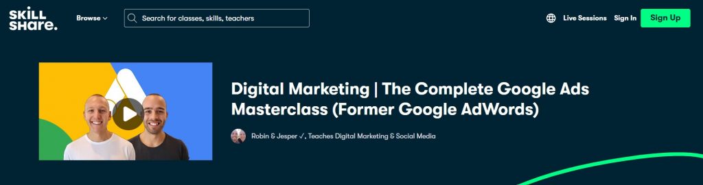 digital marketing the complete google ads masterclass