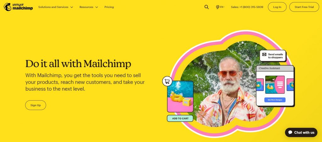 mailchimp landing page