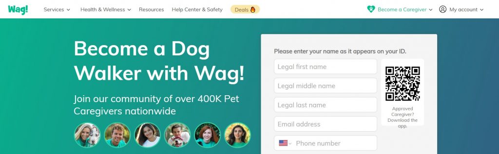 wag landing page