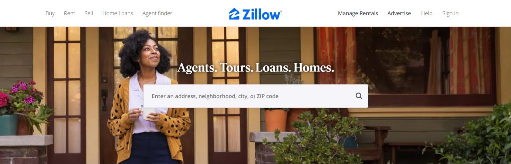 zillow landing page