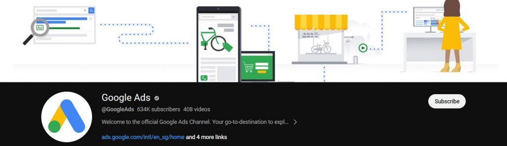 google ads youtube channel
