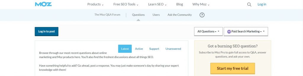 moz Q&A ppc forum