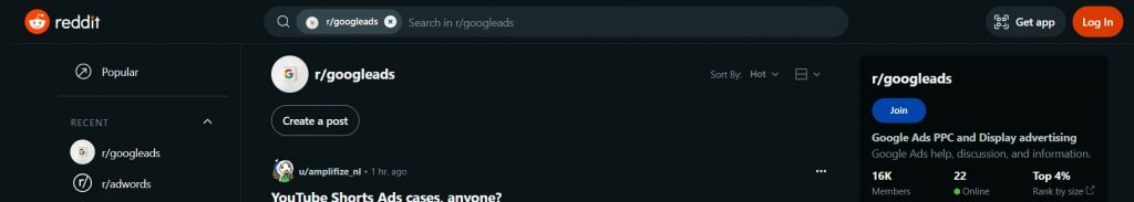 reddit google ads forum