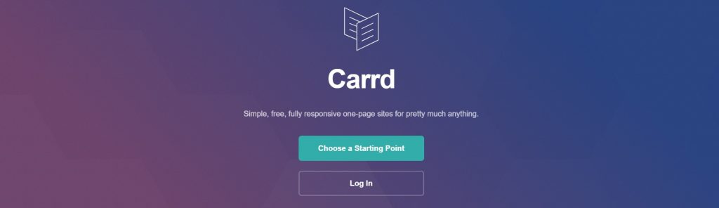 carrd landing page builder