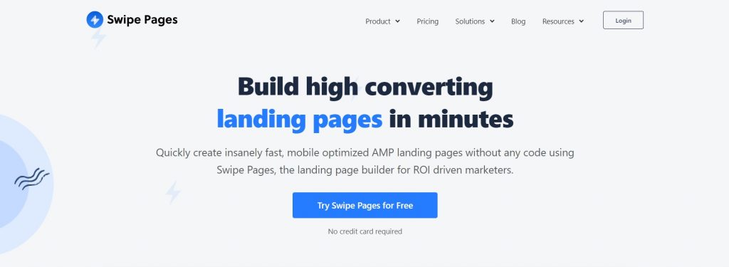 swipe pages landing page builder