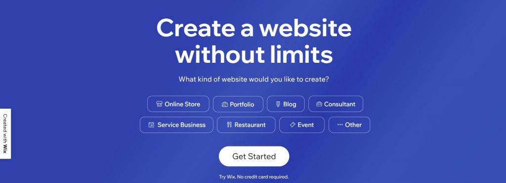 wix landing page builder