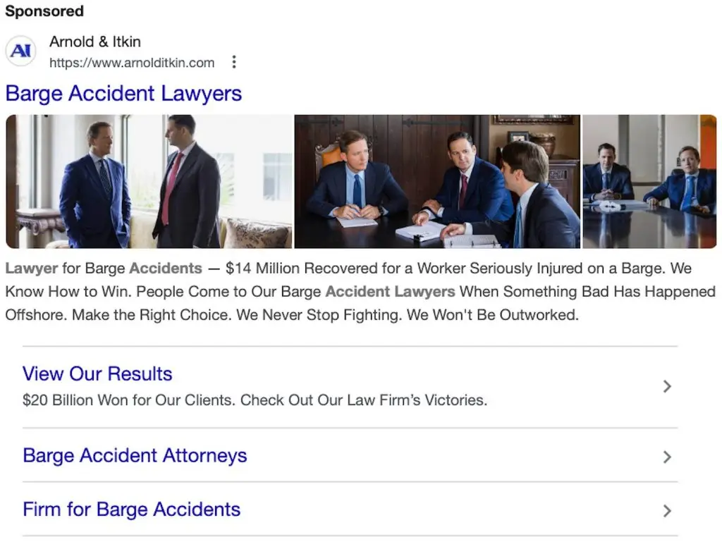 Search Ad with an image extension