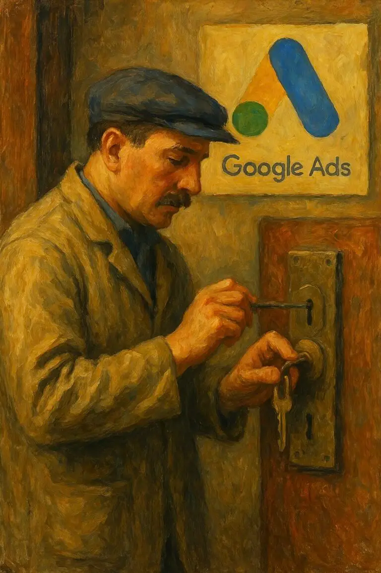 Google Ads for Locksmith oil painted